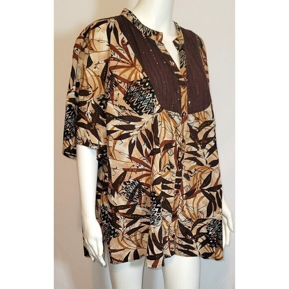 NWOT - Liz & Me Short Sleeve Button Up Blouse - Size 2X - Picture 2 of 10